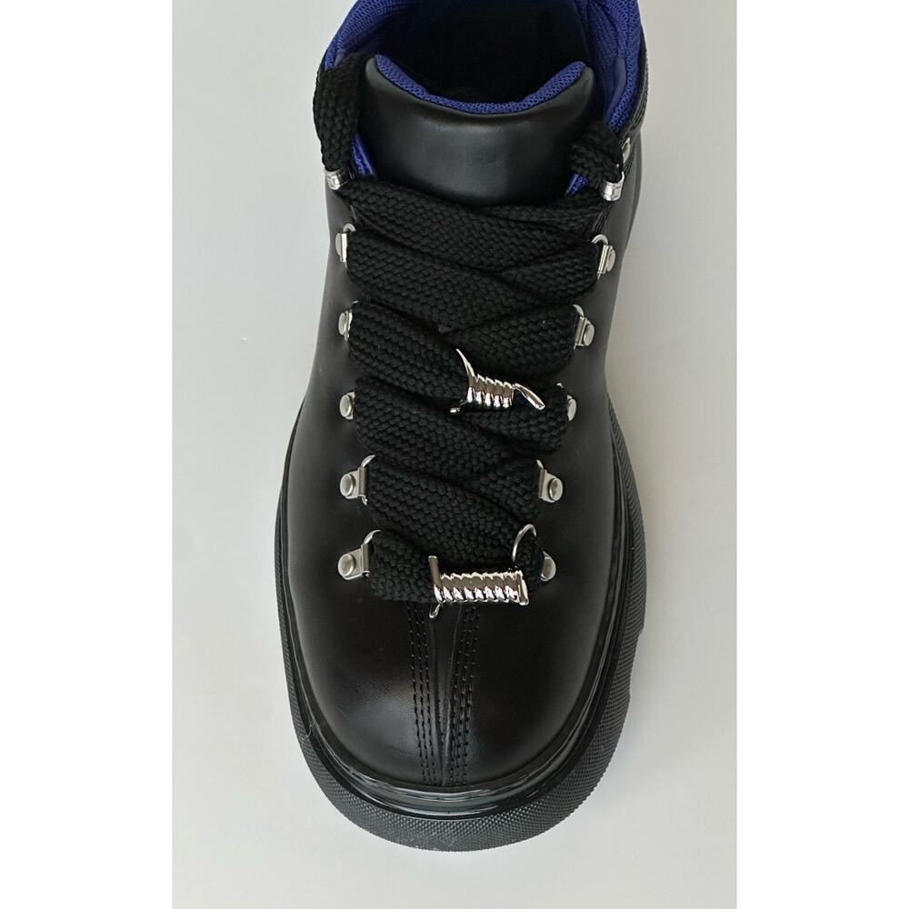 Burberry Black Leather Ankle Trek Boots 9 US (42 Eu) 8074564 IT NIB $1190 - Picture 4 of 14